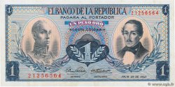 1 Peso Oro COLOMBIA  1967 P.404d UNC-
