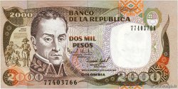 2000 Pesos COLOMBIA  1993 P.439a UNC