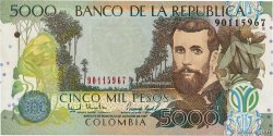 5000 Pesos COLOMBIA  1997 P.447a SC+