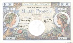 1000 Francs COMMERCE ET INDUSTRIE FRANCIA  1940 F.39.02 SC+