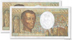 200 Francs MONTESQUIEU Consécutifs FRANKREICH  1987 F.70.07 fST+