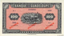 100 Francs Spécimen GUADELOUPE  1942 P.23s NEUF