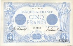 5 Francs BLEU FRANKREICH  1915 F.02.32 fST