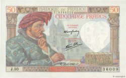 50 Francs JACQUES CŒUR FRANCE  1941 F.19.05 UNC