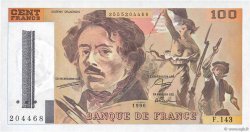 100 Francs DELACROIX imprimé en continu FRANCIA  1990 F.69bis.01bF- FDC