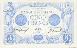 5 Francs BLEU FRANKREICH  1912 F.02.06 VZ+