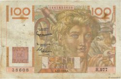 100 Francs JEUNE PAYSAN filigrane inversé FRANCE  1954 F.28bis.04 pr.TB