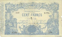 100 Francs type 1862 - Bleu à indices Noirs FRANCE  1881 F.A39.17 F
