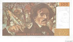 100 Francs DELACROIX modifié Fauté FRANCE  1985 F.69.09 pr.SUP