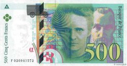 500 Francs PIERRE ET MARIE CURIE Fauté FRANKREICH  1994 F.76.01