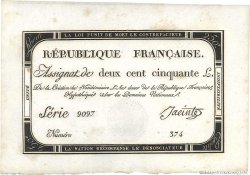 250 Livres FRANCE  1793 Ass.45a UNC-