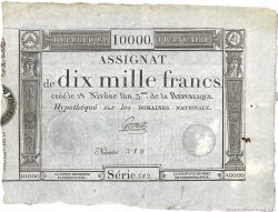 10000 Francs FRANKREICH  1795 Ass.52a fVZ to VZ
