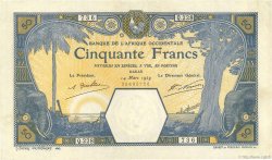 50 Francs DAKAR FRENCH WEST AFRICA Dakar 1929 P.09Bc fVZ