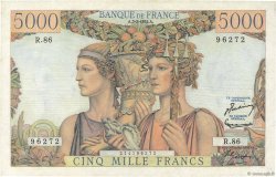 5000 Francs TERRE ET MER FRANCIA  1952 F.48.06 q.FDC