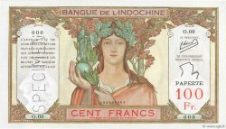 100 Francs Spécimen TAHITI  1956 P.14cS UNC-