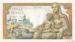 1000 Francs DÉESSE DÉMÉTER FRANKREICH  1943 F.40.23 SS