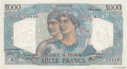 1000 Francs MINERVE ET HERCULE FRANCE  1945 F.41.05 AU-