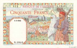 50 Francs TUNISIA  1945 P.12b q.FDC