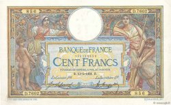 100 Francs LUC OLIVIER MERSON sans LOM FRANKREICH  1921 F.23.14