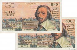 1000 Francs RICHELIEU Consécutifs FRANCE  1955 F.42.15