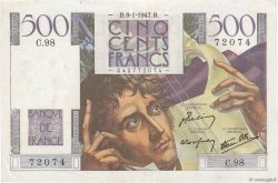 500 Francs CHATEAUBRIAND FRANKREICH  1947 F.34.07 SS to VZ