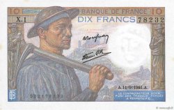 10 Francs MINEUR FRANCIA  1941 F.08.01