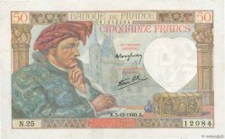 50 Francs JACQUES CŒUR FRANKREICH  1940 F.19.04