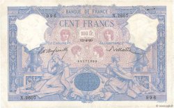 100 Francs BLEU ET ROSE FRANKREICH  1899 F.21.12