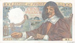 100 Francs DESCARTES FRANCIA  1942 F.27.01