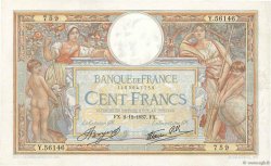 100 Francs LUC OLIVIER MERSON type modifié FRANCIA  1937 F.25.04 BB