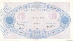 500 Francs BLEU ET ROSE modifié FRANCE  1939 F.31.34 TTB