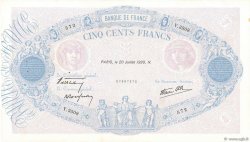 500 Francs BLEU ET ROSE modifié FRANKREICH  1939 F.31.37