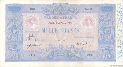 1000 Francs BLEU ET ROSE FRANCE  1911 F.36.25 TB