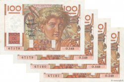 100 Francs JEUNE PAYSAN Consécutifs FRANKREICH  1953 F.28.37