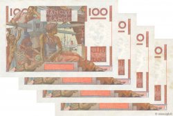 100 Francs JEUNE PAYSAN Consécutifs FRANKREICH  1953 F.28.37 fST