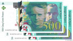 500 Francs PIERRE ET MARIE CURIE Consécutifs FRANCE  1998 F.76.04