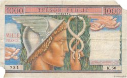 1000 Francs TRÉSOR PUBLIC FRANCE  1955 VF.35.01