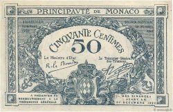 50 Centimes MONACO  1920 P.03a XF-