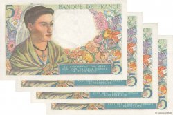 5 Francs BERGER Consécutifs FRANKREICH  1943 F.05.04 fST+