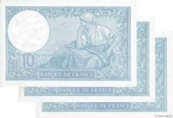 10 Francs MINERVE modifié Consécutifs FRANCE  1941 F.07.28 AU-