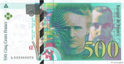 500 Francs PIERRE ET MARIE CURIE Petit numéro FRANCE  2000 F.76.05 pr.NEUF