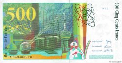 500 Francs PIERRE ET MARIE CURIE Petit numéro FRANCE  2000 F.76.05 pr.NEUF