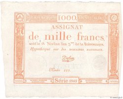 1000 Francs FRANCIA  1795 Ass.50a EBC