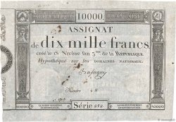 10000 Francs FRANCE  1795 Ass.52a VF