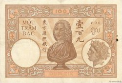 100 Piastres FRENCH INDOCHINA  1927 P.051b VF