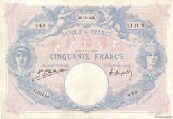50 Francs BLEU ET ROSE FRANCE  1923 F.14.36 TTB
