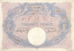 50 Francs BLEU ET ROSE FRANKREICH  1906 F.14.18 fSS