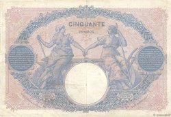50 Francs BLEU ET ROSE FRANKREICH  1906 F.14.18 fSS