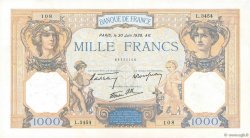 1000 Francs CÉRÈS ET MERCURE type modifié FRANCIA  1938 F.38.21 EBC