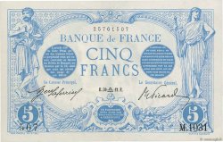 5 Francs BLEU FRANCIA  1912 F.02.09